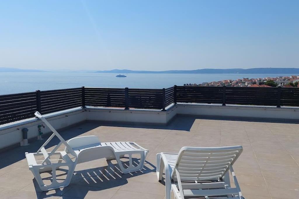 Apartment Vista Oasis With Pool And Terrace Trogir Luaran gambar